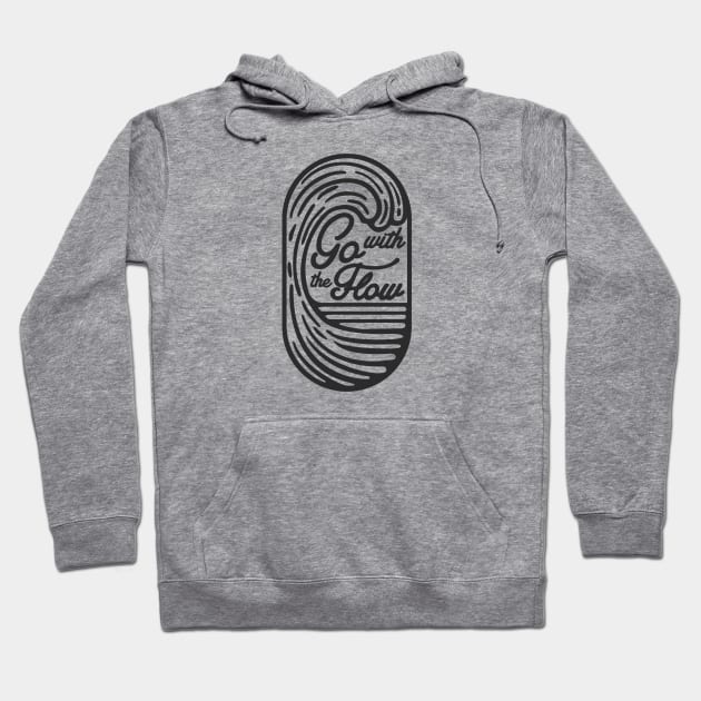 Go with the flow wave Hoodie by PaletteDesigns